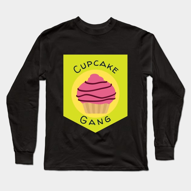 Cupcake Gang Badge Long Sleeve T-Shirt by Yemaja Creatives